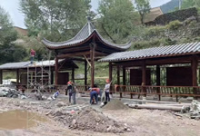 走廊式涼亭有哪些樣式，連廊連接涼亭效果圖片